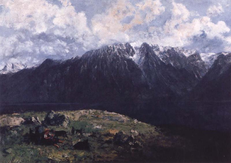 Gustave Courbet Panoramic View of the Alps